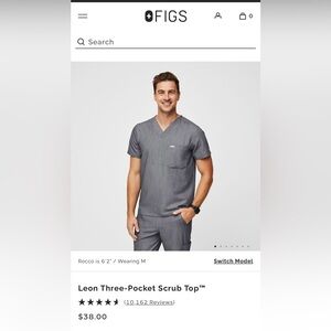 Men’s Figs Scrubs Set Size M